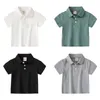 T-shirty solidne dzieci koszule polo bawełniane letnia wysokiej jakości koszulki maluchowe dziecko koszulki dla dzieci ubrania 230617