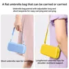 Ombrelli Mini Ombrello tascabile compatto per donna Leggero 6 Protezione solare pieghevole e antipioggia Piccola borsa per carte Paraguas Mujer W4P3