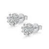 Stud Earrings Huitan Aesthetic Cubic Zirconia Silver Color Bridal Wedding Engagement Party Earring Statement Jewelry For Women