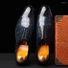 Chaussures habillées mode hommes sans lacet mâle Buel vert marron mariage retour bal mocassins Oxfords Sapatos Tenis Masculino