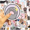 61Pcs Cartoon Cat Paw Stickers Pack Waterproof Vinyl Stickers Non-random for Car Bike Luggage Laptop Skateboard Scrapbook Water Bottle Decal