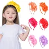 Grande fleur bandeau bandeau pour enfants filles couleur unie à la main cheveux cerceau bébé enfants chapeaux cheveux accessoires cadeaux
