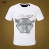 Ny stil Phillip Plain Men T Shirts Designer PP Skull Diamond T Shirt Kort ärm Dollar Brown Bear Brand Tee High Quality Skulls T Shirt Tops PP2100