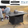 Camp Furniture Ultra Light Folding Desk Camping Table Foldable Outdoor Dinner Party Picnic BBQ Black Storage Bag self drive camping 230617