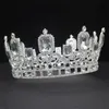 Presilhas Presilhas Grande Tiara de Cristal Redondo Coroa Rei Rainha Tiara Homens Mulheres Diadema Concurso Casamento Noiva Jóias Acessórios 230619