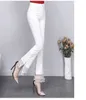 Mode coréenne femmes dentelle mousseline de soie Flare pantalon printemps été mince mince fendu taille haute bureau dame élégant solide décontracté