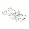 Underbara pärlor Haircomb Flower Rhinestone Crystal Hairpins Ladies Wedding Hair Clips For Bride Diadem Hair Tiaras