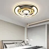 Moderne Deckenventilatoren Lampen Schlafzimmer Klapperde Deckenventilator mit LED -Licht und Steuerendedecklampe für Wohnzimmerbeleuchtung