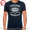 Herren T-Shirts Vintage 1958 Limited Edition Aged Perfectly Shirt Men Awesome Since T-Shirt Retro In Tee Camisetas Hombre