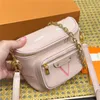 23ss Mini Bumbag Ladies Luxury Waist Belt Bag Crossbody Mens Chestpack Leather Flower Bum Bag Designers Fannypack With Box Chains Handbags
