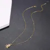 Collares con colgante de caballo de viento dorado de moda de lujo para mujer, cadenas con incrustaciones de piedra CZ brillante, joyería de animales a la moda, regalos de fiesta de boda