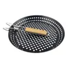 BBQ Tools Akcesoria Wysokiej jakości stal nierdzewna PAN BBQ Mały okrągły kosz z grillem z dużymi otworami taca grilla Plata grilla Akcesoria 230617