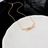 Masowe diamentowe naszyjniki Designer Gold Sain Cain Mens Snake Bone Wise -Wendant Damska Biżuteria