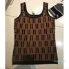 2023-femmes t-shirts sans manches femme t-shirts lettre gilets été réservoirs Camis t-shirts gilet chemise courte hauts en soie