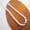 Chaînes véritable collier de perles naturelles femmes 925 boule en argent classique collier chaîne femme luxe bijoux fille fête cadeau Banquet