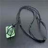 Natural Amethyst Topaz Green Fluorites Raw Stone Pendant Woven Net Stretchable Justering ROPE Halsband för kvinnliga män