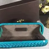 9A Borse da sera Borse da sera Fashion party Pochette Pelle di serpente intrecciata in pelle placcata oro Patchwork di seta per cellulare Cosmetici Portafoglio può essere caricato