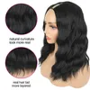 Nxy Hair Wigs 8 16inch Natural Black Synthetic v Part Short Bob Wavy Wig for Women Easy to Wear Heat Resistant Use Daily 230619