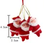 6 Pcs/Lot Christmas Tree Decorations Mini Santa Claus Christmas Ornaments for Tree Hanging Accessories Ornaments for Home