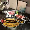 RugWake HUMAN MADE Green Duck Carpet INS Style Floor Mat Rugs Home Living Room Bedroom Footcloth Decoration