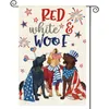 1 peça, Colorlife Patriotic 4th Of July Dogs Garden Flag Double Side, Memorial Day Independence Day American Stars and Stripes Yard Decoração ao ar livre 12 x 18 polegadas