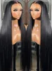 Glueless Wig Human Hair Transparent Straight 13x4 Lace Frontal Wigs Preplucked Human Hair Natural Hairline