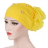 Ethnic Clothing Women Hair Loss Cap Beanie Skullies Flower Pearls Muslim Cancer Chemo Islamic Hat Cover Head Scarf Fashion Bonnet