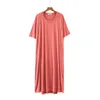 Plus w rozmiarze 8xl 140 kg Modalne koszulki nocne dla kobiet Summer Solid Kolor koszulki Lady Casual Nightdress Kobiety