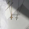 Pendentif Colliers En Argent Sterling 925 Simple Pav Cristal Croix Pendentif Collier Femmes Classique Tempérament Fête De Mariage Bijoux Petite Amie Cadeau J230620