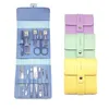 Callus Shavers 12PCS Pedicure Nail Clipper Tools Kit Candy Color Packingステンレス鋼カーブエッジカッターシザートラベルケース230619