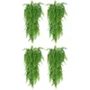 Decorative Flowers 4 Pcs Outdoor Wedding Decorations Artificial Green Plants Wall Fake Leaf 85x25cm Hanging Greenery Plastic Leaves