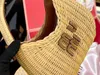 アンダーアームバッグスタイルワンダーウィッカー織りハンドバッグ女性ファッションデザイナークロスボディ肩バッグレディストロー編られたハンドバッグアップスケールトート財布