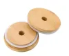 Bamboo Cap Lids 70mm 88mm Reusable Bamboo Mason Jar Lids with Straw Hole and Silicone Seal high quality