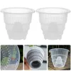 Planters POTS ROOT CONTROL Meshpot Plastic Hydroponic Orchid Pot With Holes Air Rooting Growth Plant Nursery Basket Graden levererar 10/12/15 cm