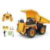 1:22 RC Truck 2.4G 6CH Remote Control Alloy Dump Truck Big Dump Truck Engineering Vehicles Loaded Sand Car RC Toy For Kids Gift