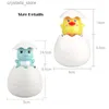 Baby Bath Toys Cute Duck Penguin Egg Water Spray Sprinkler Bathroom Sprinkling Shower Swimming Water Toys For Kids Gift L230518