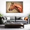 Horse Abstract Canvas Art Secretariat at Claiborne Painting Handmade Modern Decor for Entryway