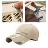 Visors kvinnor män sommar USB laddning kylande fan baseball cap utomhus golf solskyddsmedel 2 hastighet justerbar topp hatt vandring strand sol 230627