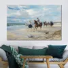 Un tour du matin réaliste à la main toile Art Heywood Hardy peinture chevaux chasse moderne chambre Decor vibrant