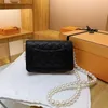designer torebka torba Channell Pearl Chain Bogaca Bag Sen Serie