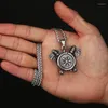 Pendentif Colliers 2023 En Acier Inoxydable 316L Viking Vegvisir Amulette Bouclier Et Axes Croisés Collier Mythologie Charme Bijoux Garçon Cadeau