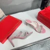 sandálias enfeitadas com cristais sandálias sem cadarço enfeitadas com borboletas luxo feminino sola de couro hialino sapatos de noite fábrica de calçados