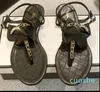 Sandálias femininas novas verão lazer pé de fada pitada plana strass pérola tudo praia sapatos romanos