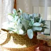 Dekorative Blumen, 10 Stück, künstliche Pflanzen, grüne Blätter aus Seidenmaterial, Raumdekoration, hochwertiges Blumenarrangement, Heimdekoration