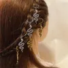 ヘアクリップ3-6 PCS/セットビンテージヘビペンダント女性用ヘアピンリングレトロチャームアフリカンブレードジュエリーアクセサリー