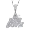 Naszyjniki wisiorek nowe cZ Letters Bag Boyz Wiselk Nonkalnik Zakręcony BLING 5A CUBIC CYRIKON DOLL Symbol Piekiesta Moda Hip Hop Men Jewelry J230620