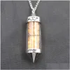 Pendant Necklaces Qimoshi Reiki Healing Crystal Wishing Bottle Sweater Chain Lady Wild Temperament Personality Necklace Drop Deliver Dhsmf