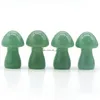 Pedras preciosas soltas 35mm verde aventurina pedra preciosa escultura decoração escultura cogumelo polido pedras bonitas para casa jardim gramado ya dhm81