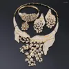 Collier boucles d'oreilles ensemble cristal africain pour les femmes de luxe mariage déclaration tour de cou bijoux accessoires