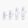 Lagringsflaskor 2023 Mini Vakuum Spray Bottle Plastic Press Type Transparent påfyllningsbar behållare för Women Girls Cosmetics Sub-Bottling